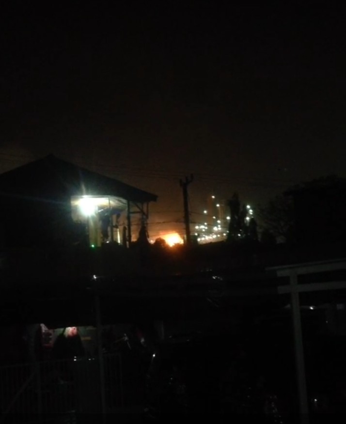 Disambar Petir, Cerobong Area PCM 2 PT Asahimas Chemical Terbakar Satu Orang Terluka