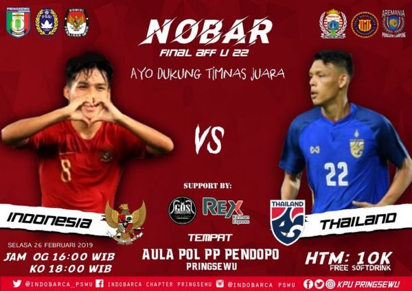 Komunitas Antar Fans Club Pringsewu Akan Nobar Final AFF Timnas U22
