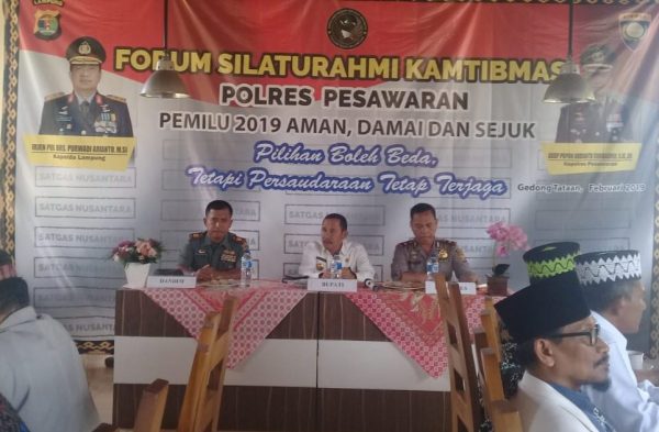 Forum Silahturahmi Kamtibmas Pesawaran Untuk Pemilu 2019 Sejuk dan Damai