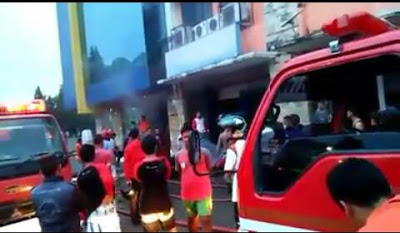 Konseleting Listrik, Bank Sumsel Babel Muba Terbakar