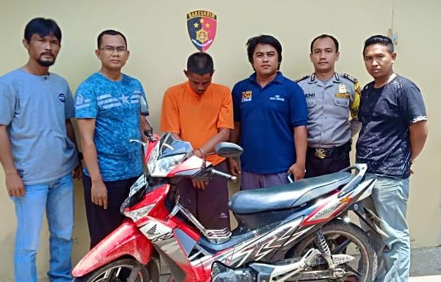 Modal Cepak Modus Mustakim Curi Motor, Dan Babak Belur Dihajar Warga 
