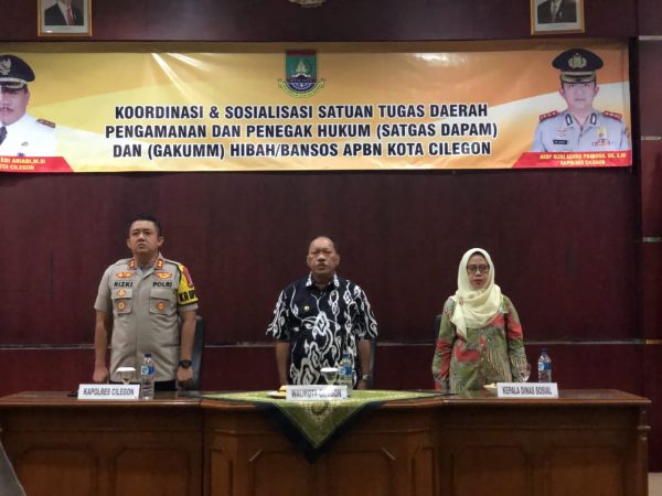 Awasi BantuanHibah dan Bansos, Pemkot Cilegon Rakor Bersama Polres
