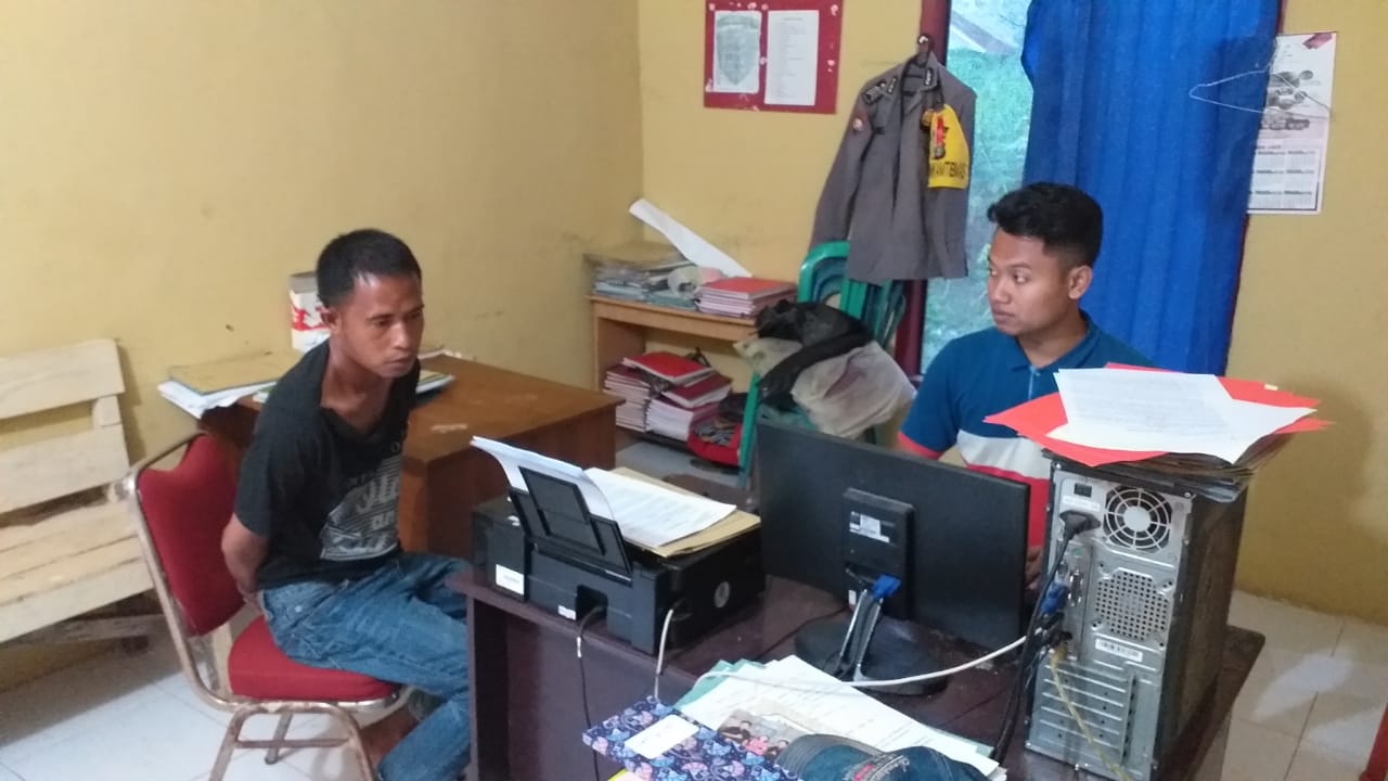 Ambil TV di Toko Tanpa Izin, Idrus Digelandang Reskrim Polsek Sungkai Utara