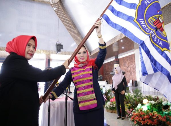 Yustin Lantik EIlya Lusiana Loekman Sebagai Ketua Umum Pengkab Persatuan Drumband Indonesia Lampung Tengah