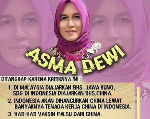 MA Hukum Asma Dewi 165 Hari karena Sebarkan Kebencian ke Rezim Jokowi