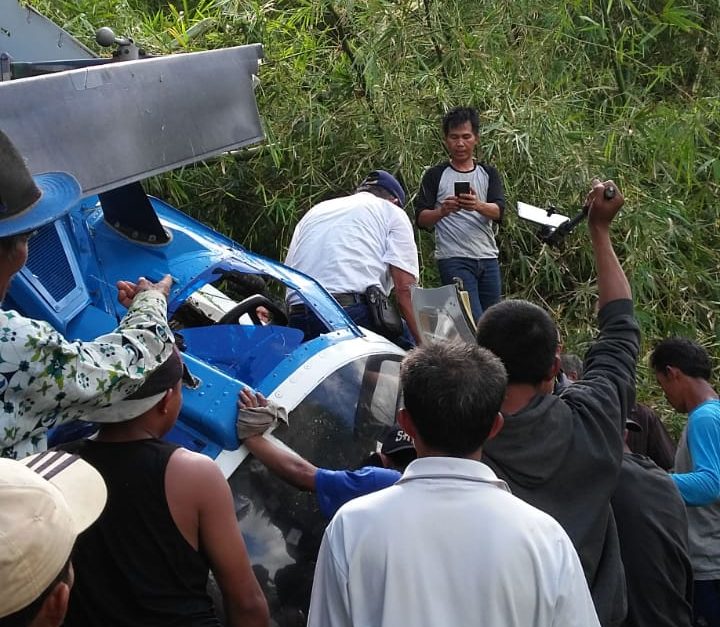 Helikopter Caleg PPP Jatuh di Tasikmalaya Empat Penumpang Dirawat