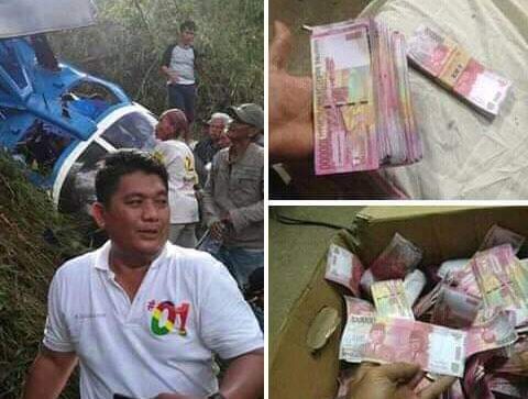 Ada Uang Sadu Kardus di Helikopter Jatuh Bersama Anggota DPRD RI dan Pejabat Kemen PUPR d Tasikmalaya