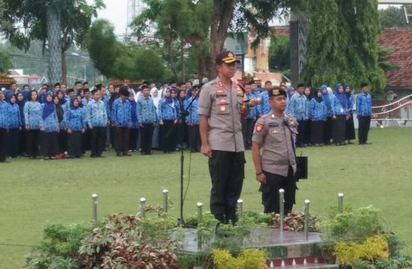 AKBP Budiman Sulaksono Inspektur Upacara Peringatan HUT ke-55 Provinsi Lampung