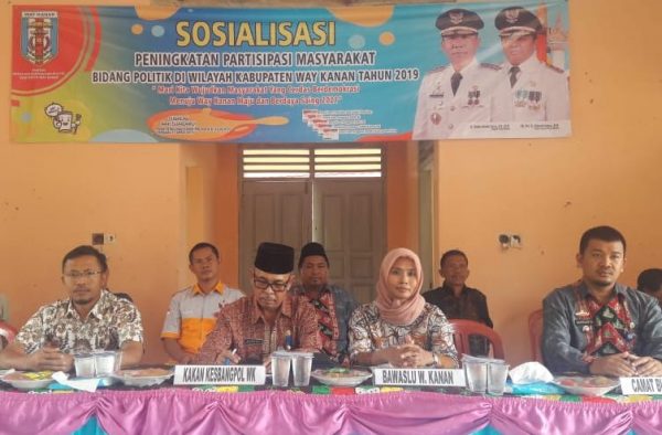 Sosialisasi Partisipasi Pemilih, Kakesbangpol Way Kanan Serukan Ayo Gunakan Hak Pilih