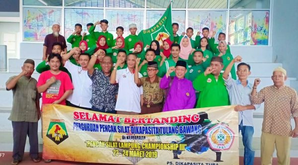 Ketua Koni Tulang Bawang  Sopi’i Azhari Lepas Kontingen IPSI Turnamen Championship III 2019