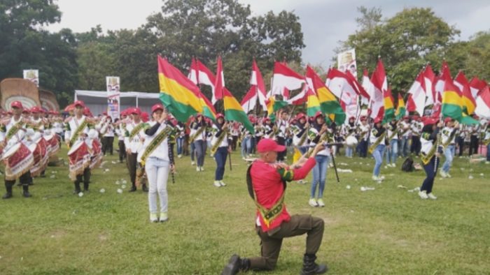 Marcing Band SGC Iringi Deklarasi Pujo di Bandarjaya