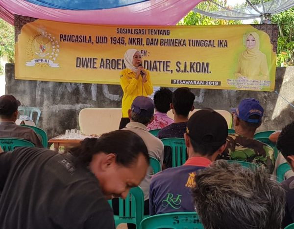 Dwie Aroem Hadiatie Sosialisasi Empat Pilar di Way Khilau