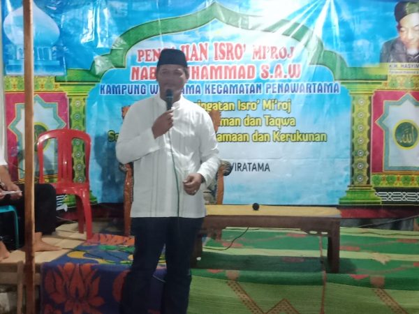 Sopi’i Azhari Peringati Isra’ Mi’raj Nabi Muhammad SAW Bersama Warga Penawar Tama