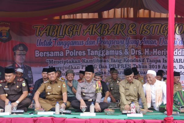 Polres Tanggamus Gelar Tabligh Akbar di Sukoharjo