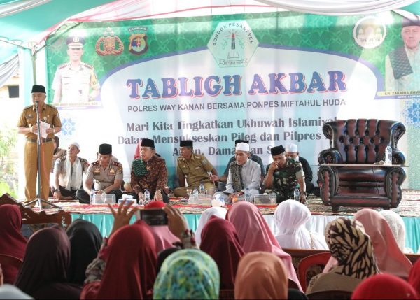 Tabliq Akbar Peringatan Isro Mi’raj Way Kanan di Pondok Pesantren Miftahul Huda