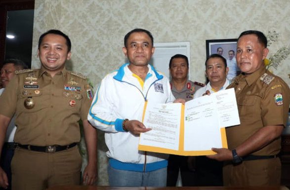 Plt Bupati Lampung Selatan Nanang Serahkan Hibah Tanah ke BNN