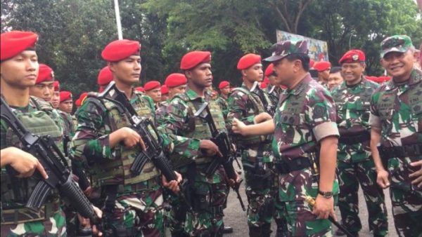 Panglima TNI Kunjungi Group I Kopasus di Kota Serang Banten