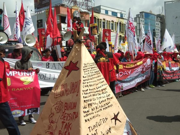 May Day, Buruh Lampung Tolak Upah Murah PHK Sepihak dan Penghapusan Outsourcing