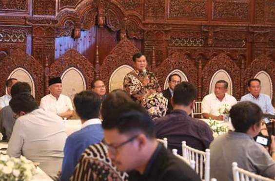 Dihadapan Media Asing Prabowo Sampaikan Kecurangan TSM Pilpres 2019