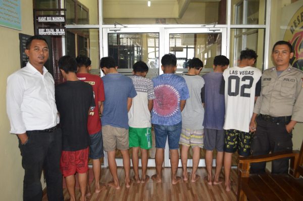 Sat Narkoba Polres Tulang Bawang Gulung Delapan Pemuda Karena Ganja, Lima Diantaranya Pelajar SMK