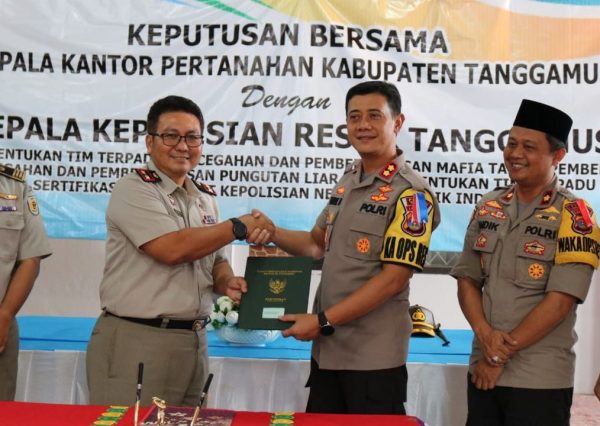 Brantas Mafia Tanah, Polres Tanggamus MOU dengan BPN