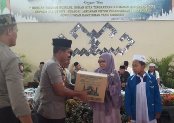 Polres Lampung Utara Gelar Nuzulul Qur’an dan Buka Puasa Bersama