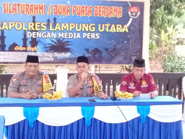 Kapolres Lampung Utara Ajak Awak Media Mitra Polisi Buka Puasa Bersama