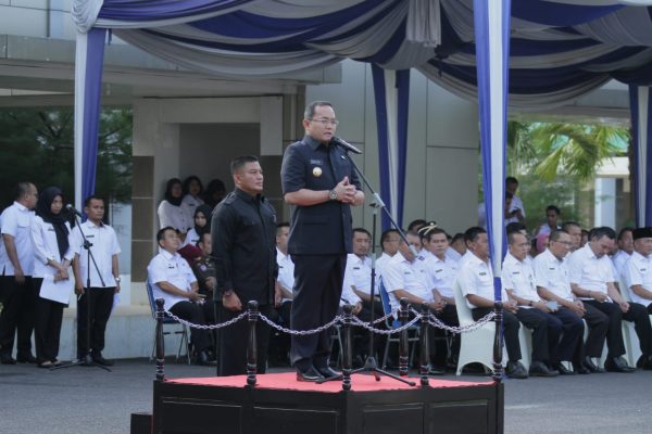 Bupati Muba Pimpin Apel Bersama dan Halal Bihalal Setelah Libur Lebaran