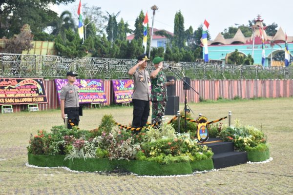 Irwasda Bersama Danrem 043/Gatam Pimpin Apel PHPU 2019 di Lampung