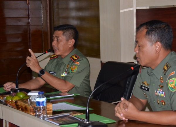 Danrem 044/Gapo Terima Paparan Kesiapan TMMD Ke-105 Kodim 0401/Muba