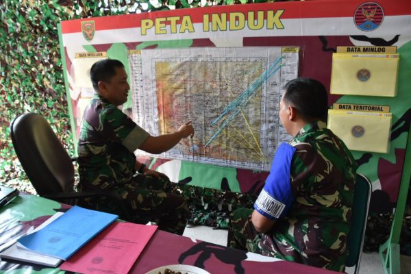 Hari Kedua, Latihan Posko I Kodim 0403/OKU Penanggulangan Bencana Banjir Dan Tanah Longsor