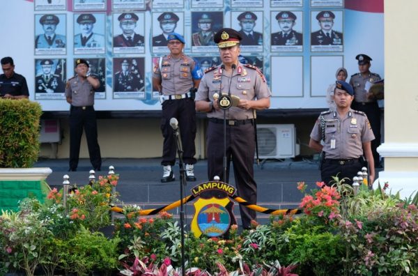 HUT Bhayangkara 73, 1024 Polri dan PNS Polda Lampung Naik Pangkat