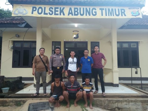 Reskrim Polsek Abung Timur Ringkus Komplotan Pencuri Buah Sawit Waluyo Cs 