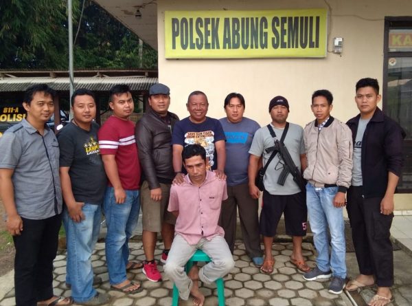 Buron Curi TV Baherman Mendekam di Sel Tahanan Polsek Abung Semuli