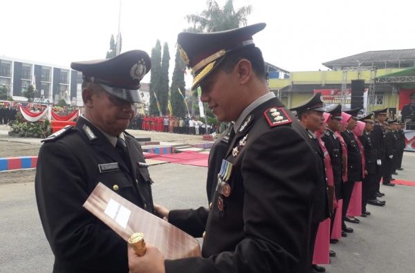 Polres Tanggamus Gelar Upacara Hari Bhayangkara ke 73 di Pringsewu