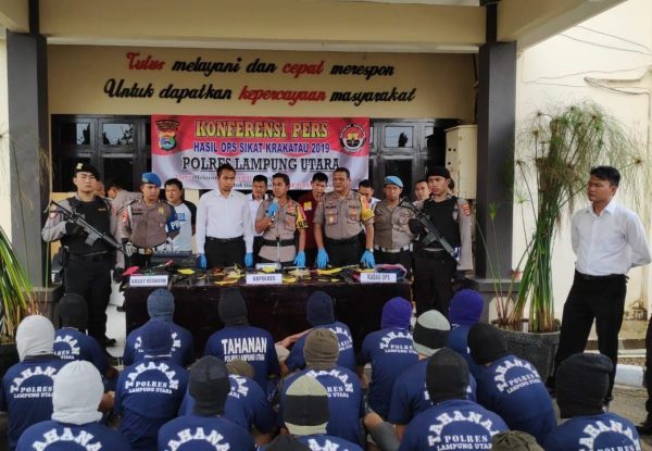 Polres Lampura Ungkap 38 Kasus dalam Ops Sikat Krakatau 2019