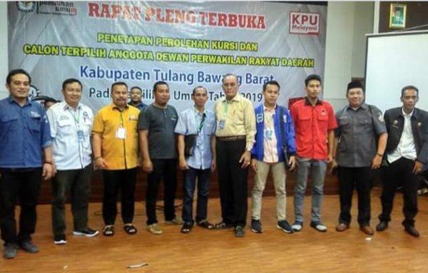KPU Tubaba Tetapkan 30 Anggota DPRD dari 8 Partai, ini Nama-Namanya