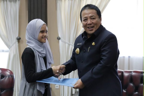 Gubernur Terima Audensi Pecatur Cilik Lampung Yang Akan Berlaga di Kuala Lumpur