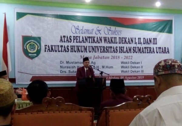 Rektor UISU Medan Lantik Tiga Wakil Rektor