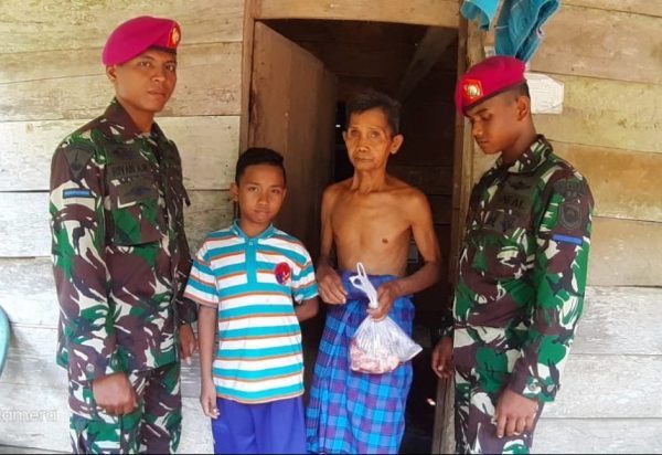 Sholat Idul Adha 1440 H Yon 7 Marinir Bersama Keluarga dan Masyarakat, Dan Bagikan Daging Qurban