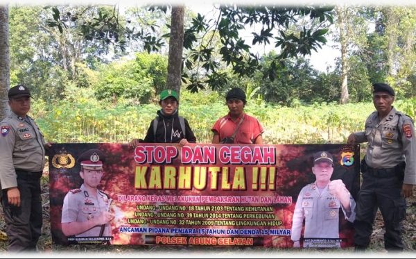 Kapolres Lampung Utara Himbau Masyarakat Tidak Bakar Hutan dan Lahan