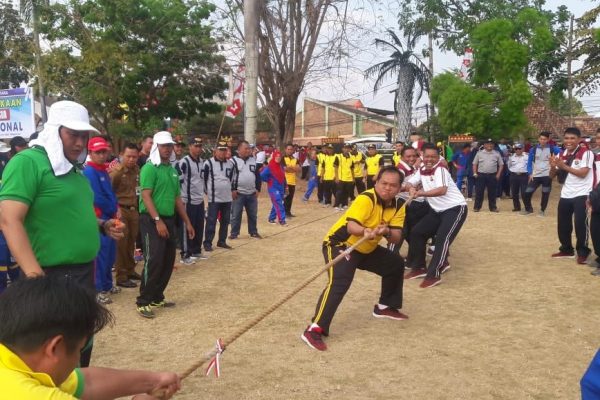 Polres Lampung Utara Juara 1 Tarik Tambang Perlombaan Tradisional Pemda