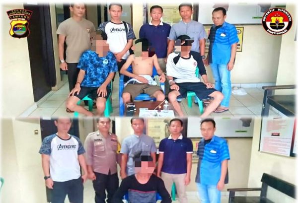 Asik Pesta Sabu Nanan Sumarna dan Tiga Rekannya Diringkus Polsek Kotabumi Utara