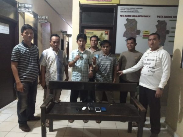 Peras Sopir, Dua Pelaku di Ringkus Polsek Kotabumi Utara Polres Lampung Utara