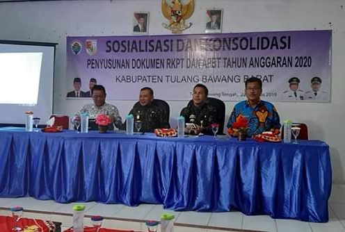 Acara Sosialisasi dan Penyusunan Renja Tiyuh dan APBT 2020 Terharu di Tinggal Camatnya