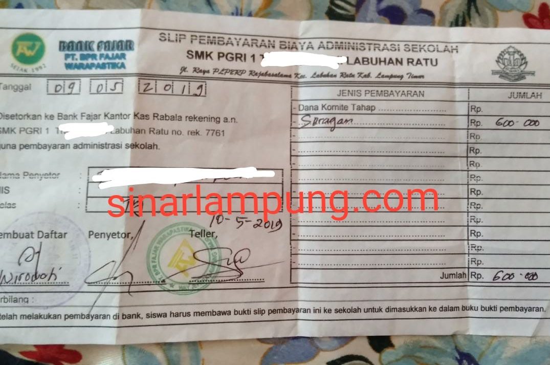 Ditanya Soal Dana Bos dan Pungutan Hingga Rp2 Miliar Kepala Sekolah SMK PGRI 1 Labuhan Ratu “Linglung”