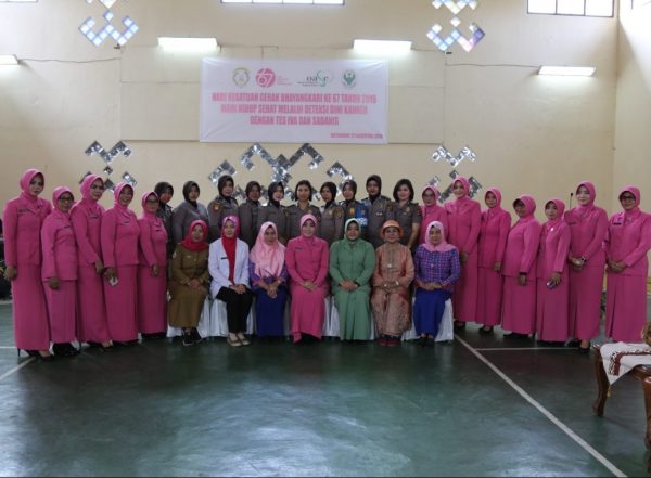 Bhayangkari Lampura Gelar Sosialisasi dan Deteksi Dini Kanker