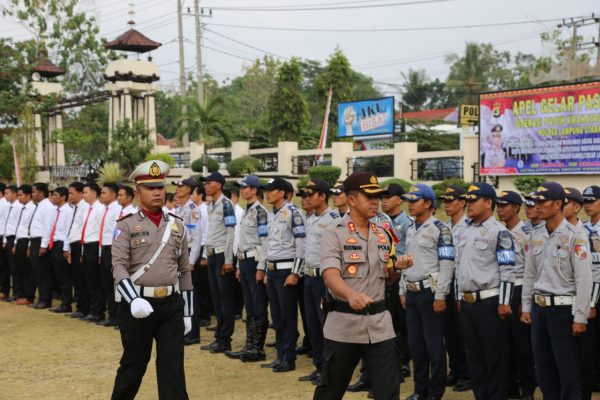 Polres Lampung Utara Gelar Apel Gelar Pasukan Ops Patuh Krakatau 2019