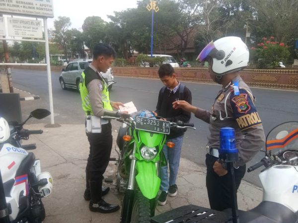 Hari Pertama Ops Patuh, Sat Lantas Polres Lampung Utara Tilang 234 Pelanggar