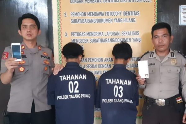 Polsek Bersama Warga Tangkap Jambret Pelajar di Talang Padang
